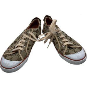 Coach Brown White Sneakers Size 8.5